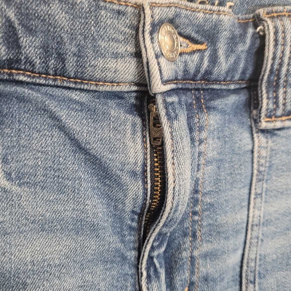 AE Stretch Super High Waisted Ankle Straight Cargo Jean - Picture 6 of 14